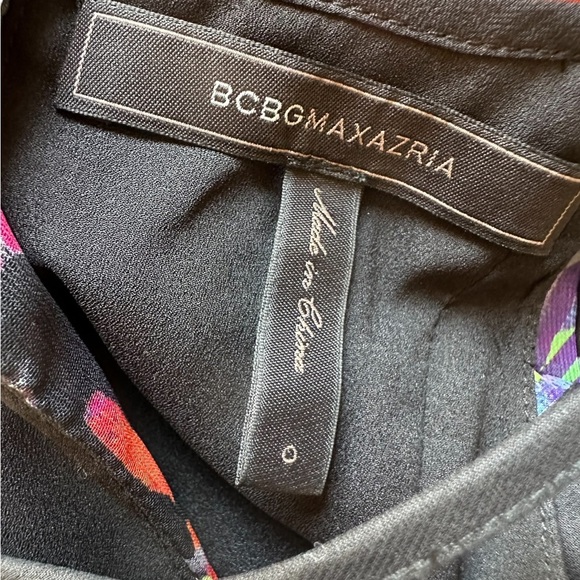 Gorgeous BCBGMaxazaria Black & Neon Green Pleated Dress - NWOT - Picture 6 of 7